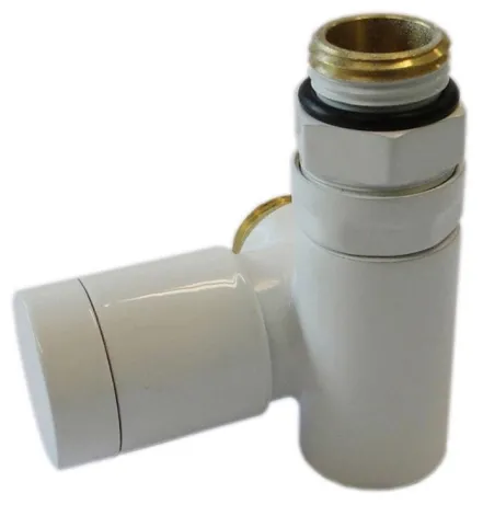 Клапан с ручной регулировкой Schlosser Combi Plus, осевой правый, GZ 1/2 x 15 mm Cu, белый (604900051)