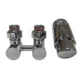 Комплект ексклюзивних вузлів прямий 3/4 x M22x1.5 Schlosser Хром (601000025)