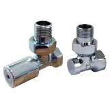 Комплект клапанов с ручной регулировкой Schlosser Standard угловой нар. 1/2 х Cu 15x1 мм хром (602200212)