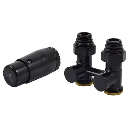 Комплект радиаторный Schlosser прямой узел подключения 3/4x3/4 +2 1/2x3/4 (600800066.RAL90051)