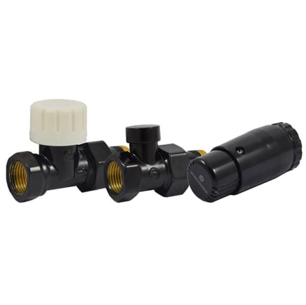 Комплект термостатический Schlosser GZ1/2 x GW1/2 прямой (602200057.RAL90051)