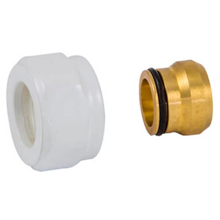 Резьбовое соединение для медных труб Schlosser CU GW M22x1.5 x 15x1 белый