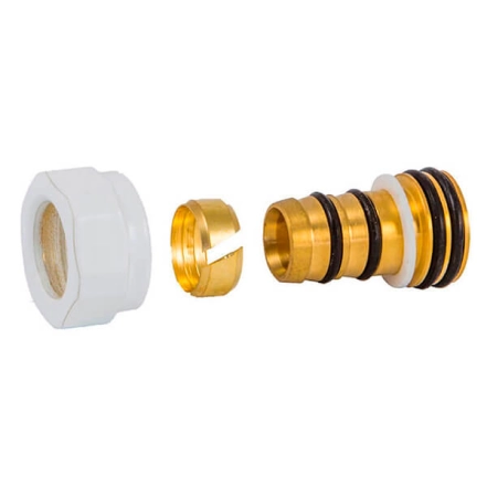 Резьбовое соединение для пластиковых труб Schlosser PEX GW M22x1.5 x 16x2 белый