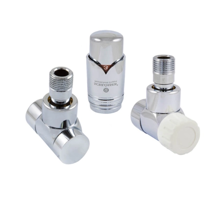Комплект термостатический угловой Schlosser LUX для медной трубы GZ 1/2 х 15x1 хром (603700004)