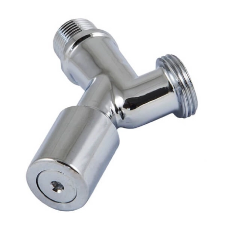 Кран угловой грибковый хромированный Schlosser DN15 1/2 GZ x 3/4 GZ (606000011)