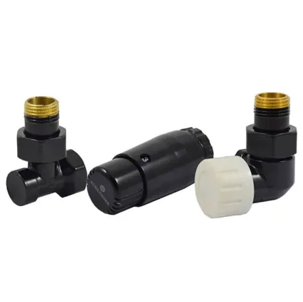 Комплект термостатический Schlosser GZ1/2 x GW1/2 осевой правый (602200066.RAL90051)