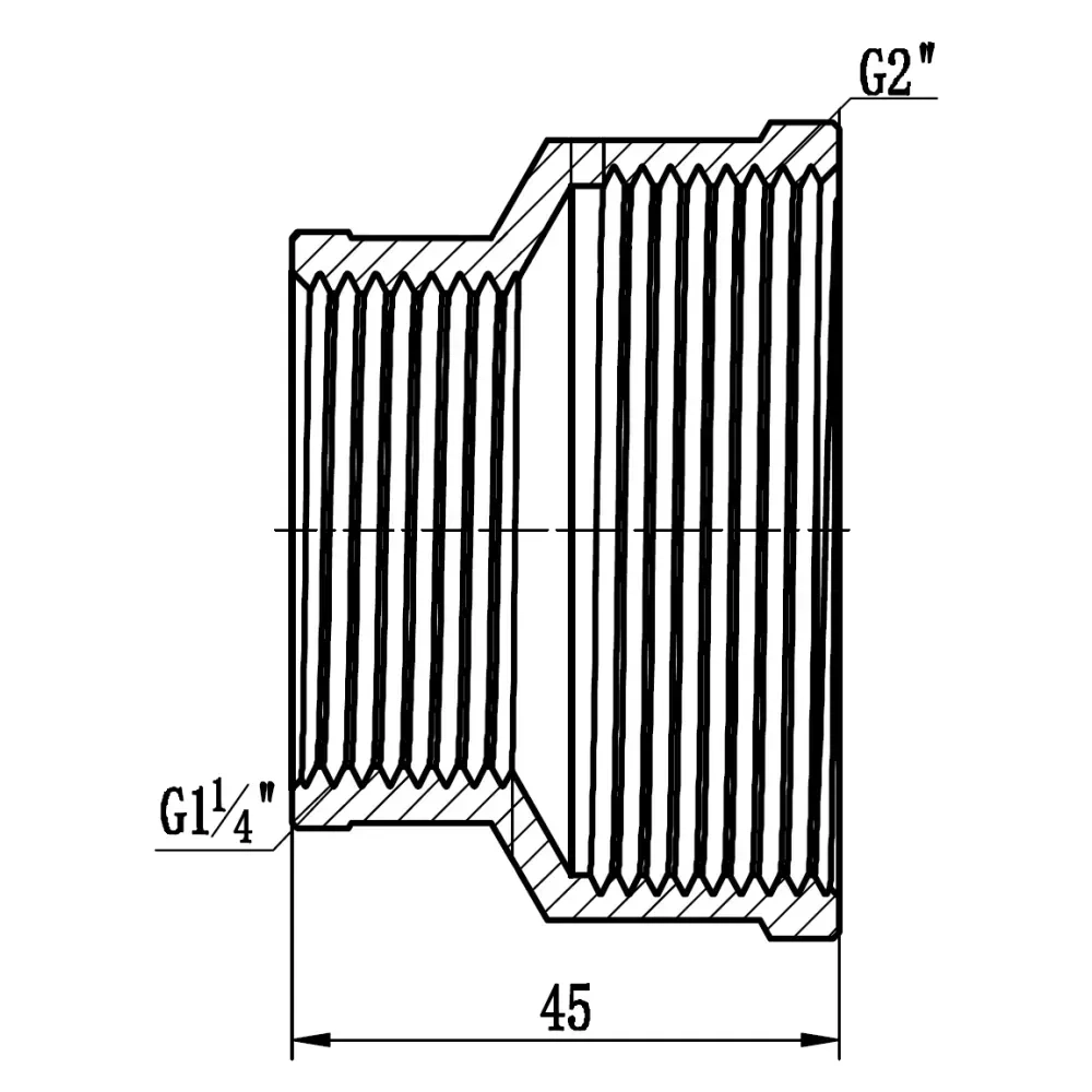 Муфта редукційна SD Forte 2"х1" 1/4 ВВ SF3575032 Фото - 1