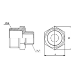 Ніпель редукційний SD Forte 1/2"х1/4" SF359156 Фото - 1