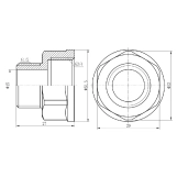 Перехід SD Forte 3/4"х1/2" ВЗ хром SF360H2015 Фото - 1