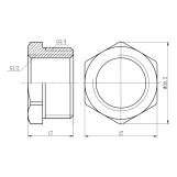 Футорка SD Forte 1/2 "х3/4" ЗВ SF3742015 Фото - 1