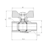 Кран шаровой SD Forte 3/4" ВЗ для газа (бабочка) SF607G20 Фото - 1