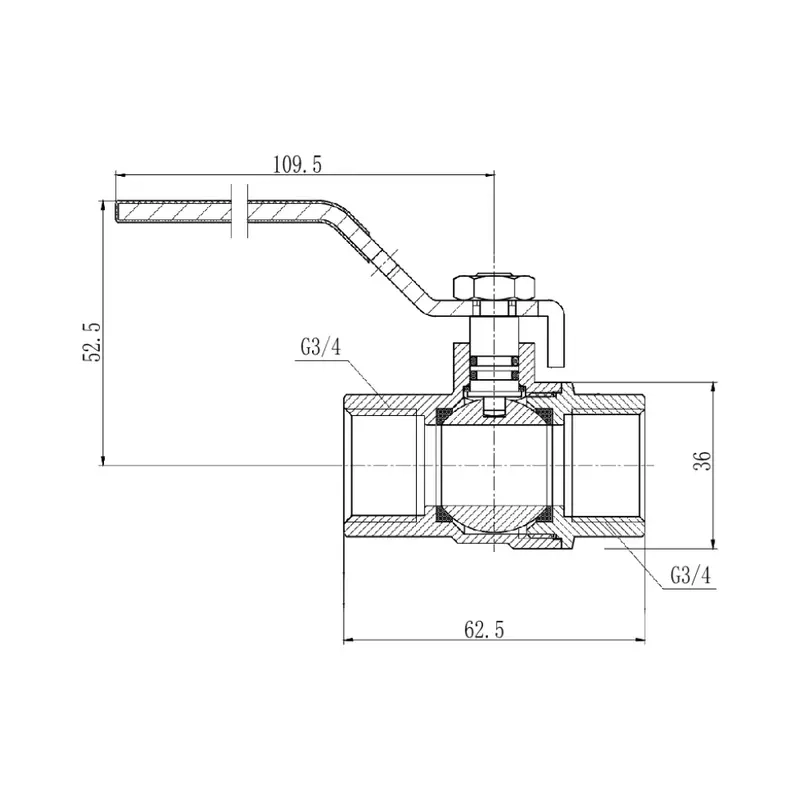 Кран кульовий SD Forte 3/4" ВР для газа (ручка) SF600G20 Фото - 1