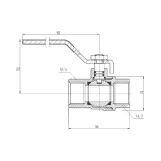 Кран шаровой SD Forte 1/2" ВР для газа (ручка) SF600G15 Фото - 1