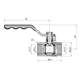 Кран шаровой SD Plus 1/2" ВР для газа (рычаг) SD600G15 Фото - 1