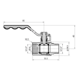 Кран кульовий SD Plus 1/2" ВЗ для газу (важіль) SD605G15 Фото - 1