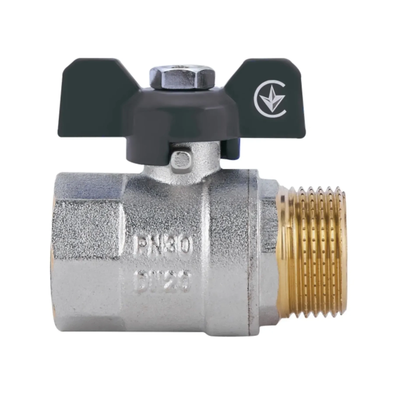 Кран кульовий SD Plus 3/4" ВЗ для води (метелик) SD607W20 Фото - 2