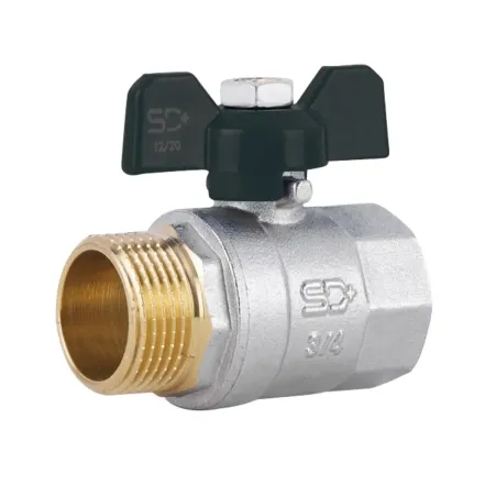 Кран шаровой SD Plus 3/4" ВЗ для воды (бабочка) SD607W20