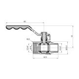 Кран шаровой SD Plus 3/4" ВЗ для газа (рычаг) SD605G20 Фото - 1