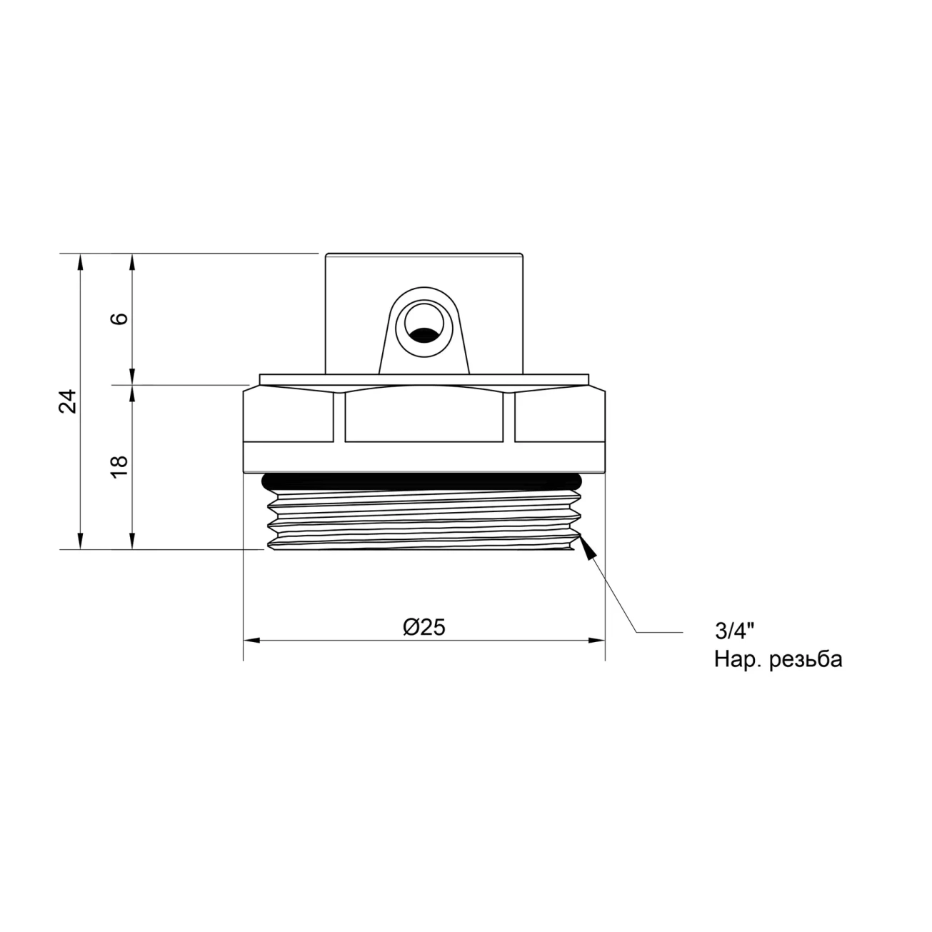 Кран Маевского SD Plus 3/4" SD210W20 Фото - 1