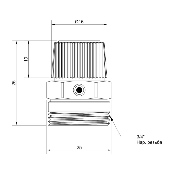 Кран Маєвського SD Plus 3/4" ручний SD211W20 Фото - 1