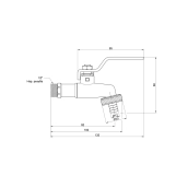 Кран поливочный Thermo Alliance Standart 1/2" SD140W15 Фото - 1