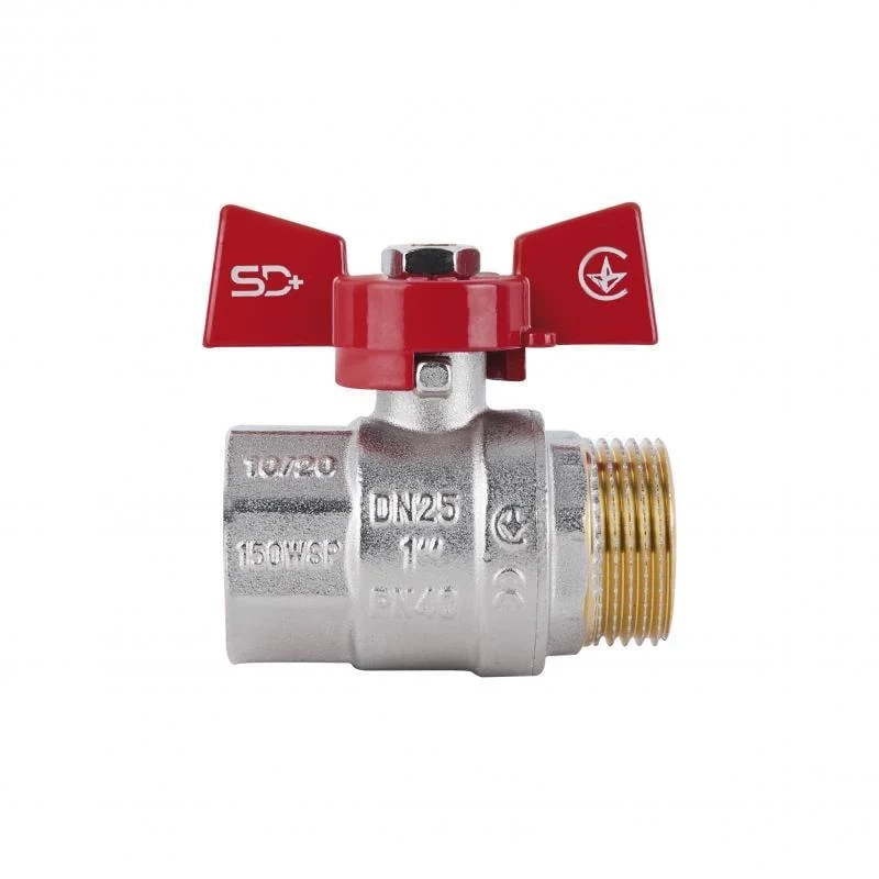 Кран кульовий SD Plus 1" ВЗ для води (метелик) SD607NW25PN40 Фото - 2