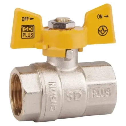 Кран кульовий SD Plus 1" ВР для газу (метелик) SD602NG25PN40