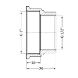 Муфта SD Plus 1/2 "х1" ВР SD4051525 Фото - 1