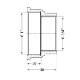 Муфта SD Plus 3/4 "х1" ВР SD4052025 Фото - 1