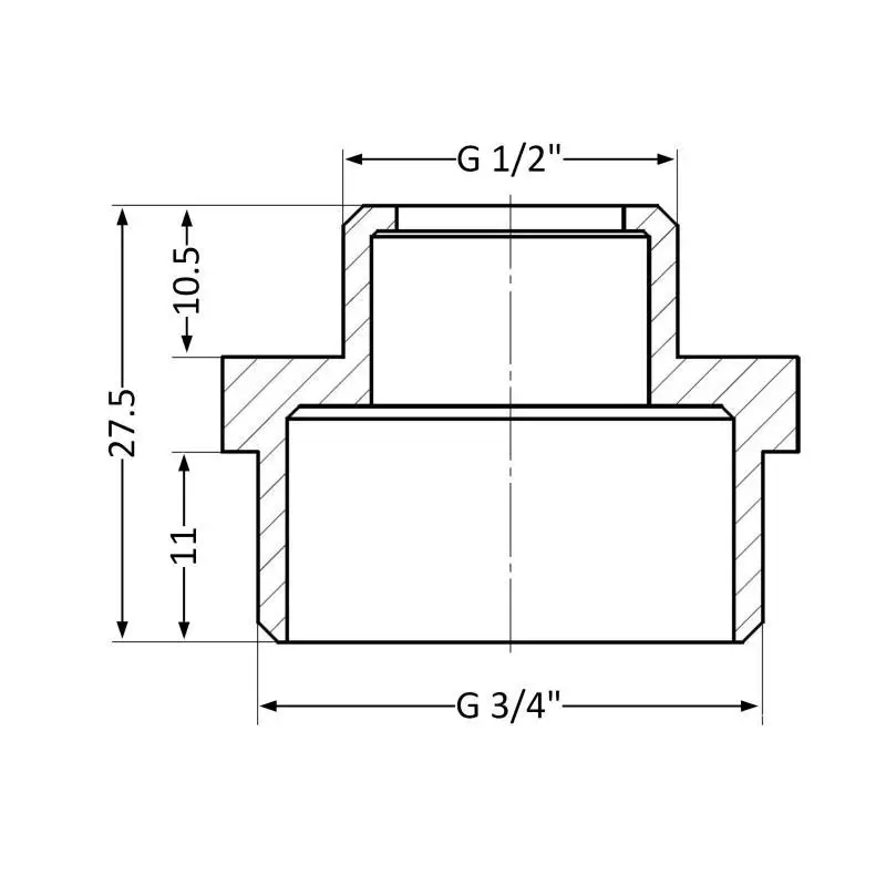 Ніпель SD Plus 1/2"х3/4" ЗР SD4081520 Фото - 1