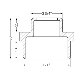 Ниппель SD Plus 1 "х3/4" ЗР SD4082520 Фото - 1