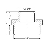 Ніпель SD Plus 2"х1 1/2" ЗР SD4085040 Фото - 1