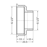 Перехід SD Plus 1/2"х1/2" ВЗ SD4091515 Фото - 1
