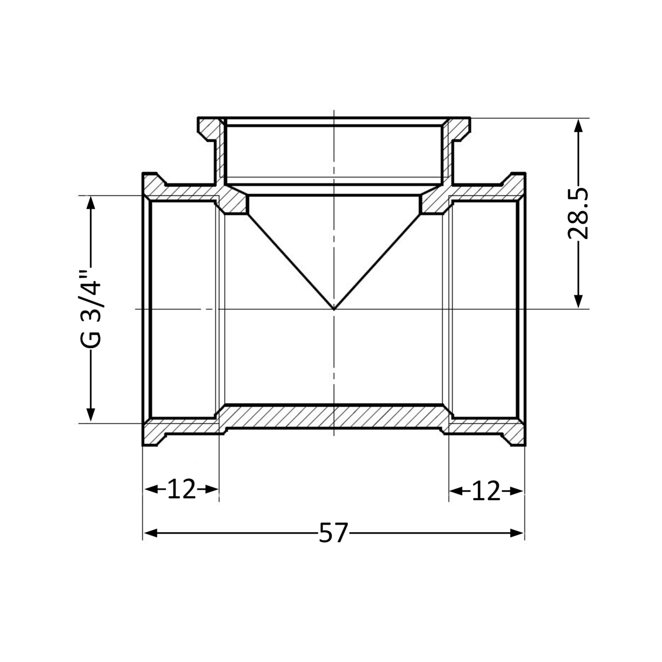 Трійник SD Plus 3/4" ВР SD41120 Фото - 1