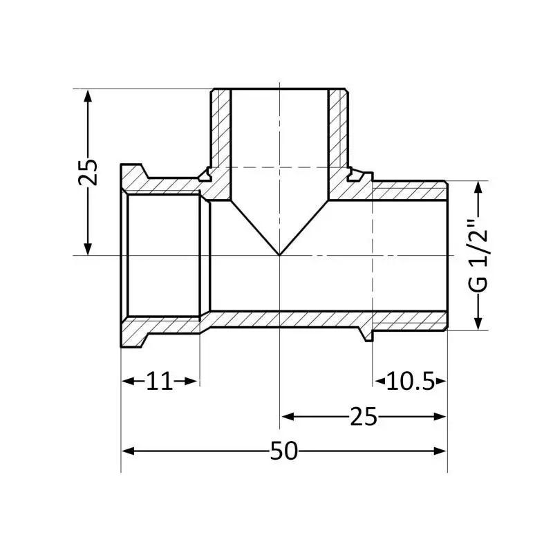 Трійник SD Plus 1/2" ВЗЗ SD41415 Фото - 1