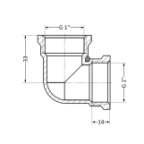 Кут SD Plus 1" ВР SD41825 Фото - 1