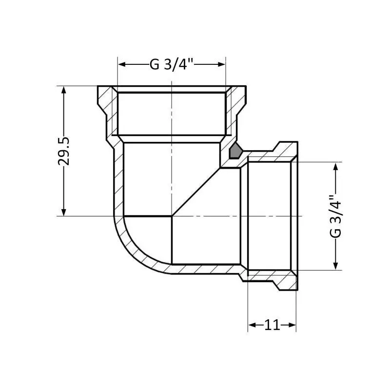 Кут SD Plus 3/4" ВР SD41820 Фото - 1