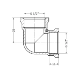 Кут SD Plus 1/2" ВР SD41815 Фото - 1