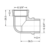 Кут SD Plus 3/4" ВЗ SD42020 Фото - 1
