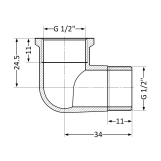 Кут SD Plus 1/2" ВЗ SD42115U Фото - 1