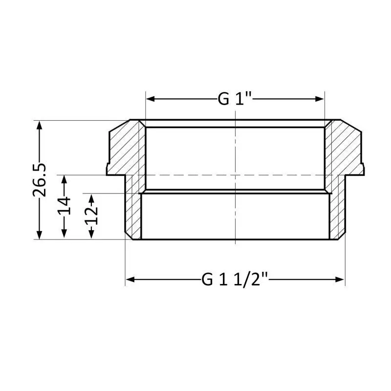 Футорка SD Plus 1 1/2 "х1" ЗВ SD4234025 Фото - 1