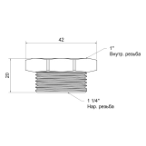 Футорка SD Plus 1 1/4"х1" ЗВ SD4233225 Фото - 1