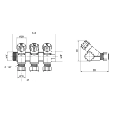 Колектор SD Plus 3/4" 3 виходи SD230W3 Фото - 1