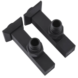 Набор кран полуоборотный угловой с американкой SOLOMON LUX 1/2″ CUBE BLACK 8888 Фото - 3