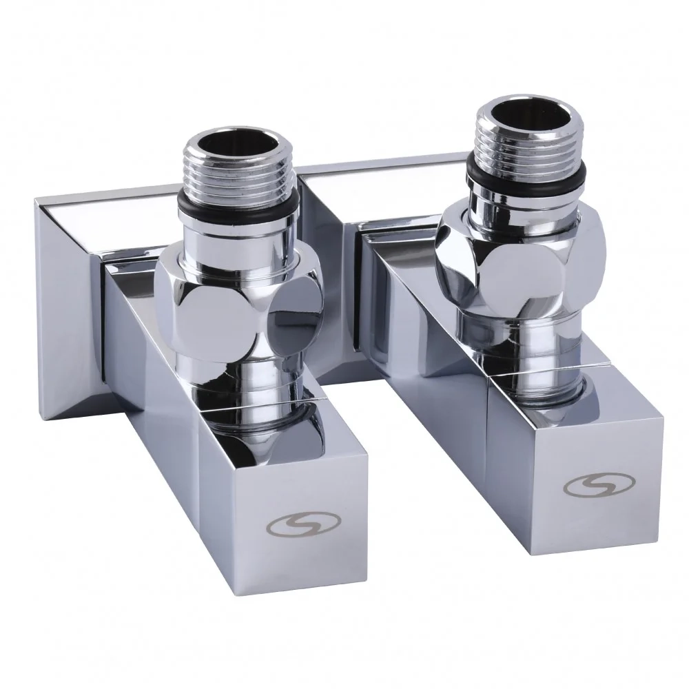 Набір кран напівобертовий кутовий з американкою SOLOMON LUX 1/2″ CUBE CHROM 8888 Фото - 4