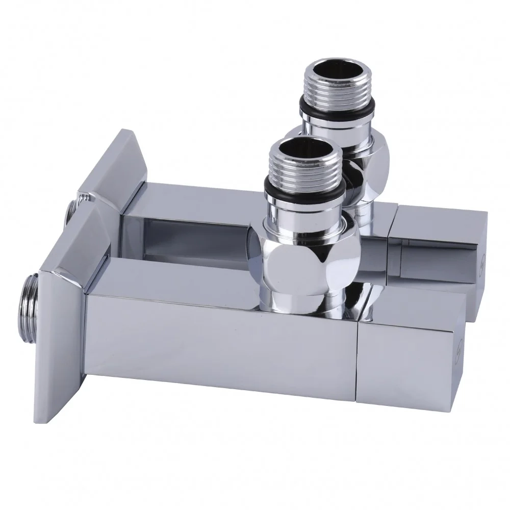 Набір кран напівобертовий кутовий з американкою SOLOMON LUX 1/2″ CUBE CHROM 8888 Фото - 5