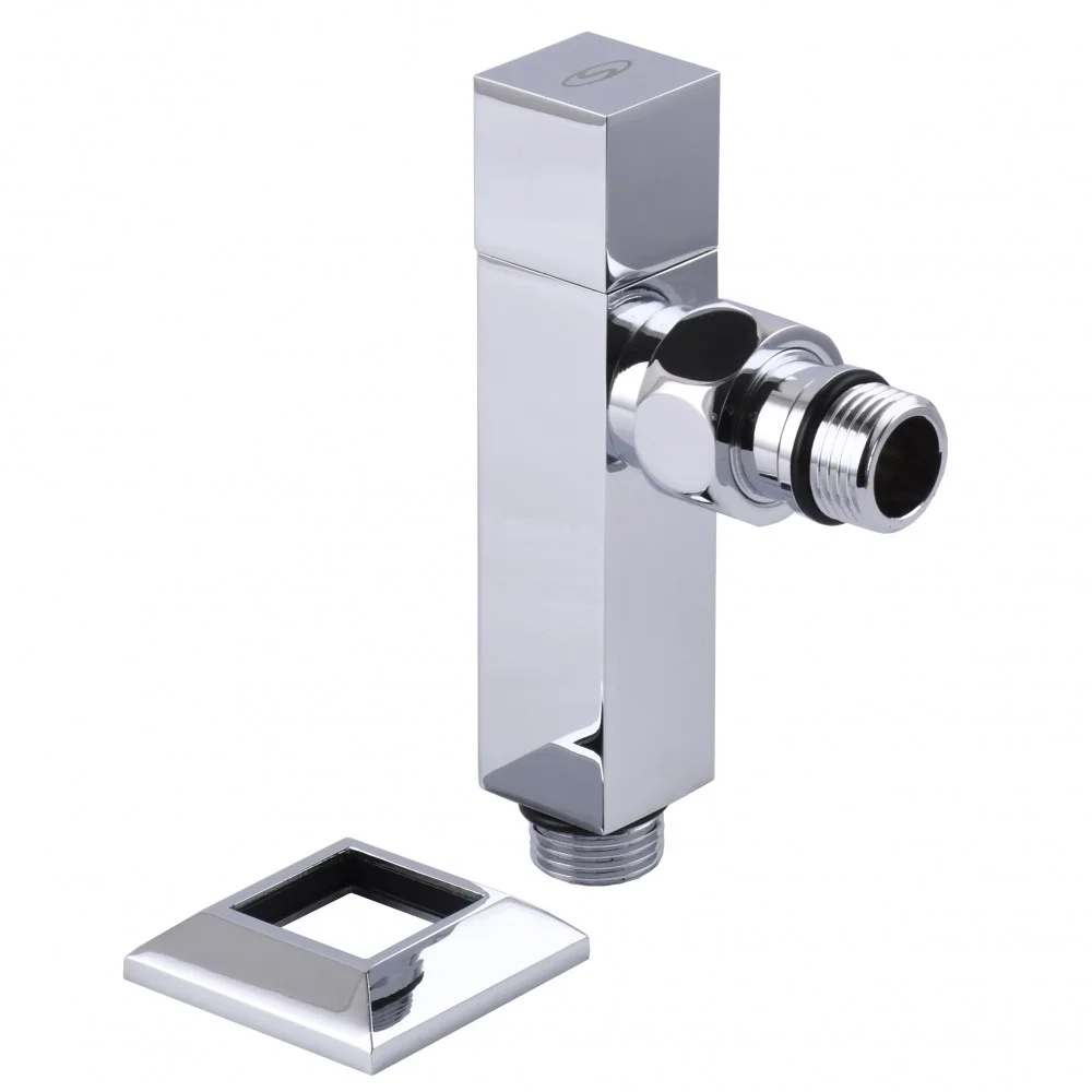 Набір кран напівобертовий кутовий з американкою SOLOMON LUX 1/2″ CUBE CHROM 8888 Фото - 6