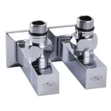 Набор кран полуоборотный угловой с американкой SOLOMON LUX 1/2″ CUBE CHROM 8888 Фото - 4