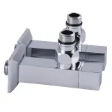 Набор кран полуоборотный угловой с американкой SOLOMON LUX 1/2″ CUBE CHROM 8888 Фото - 5