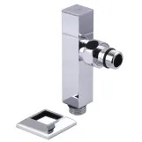Набор кран полуоборотный угловой с американкой SOLOMON LUX 1/2″ CUBE CHROM 8888 Фото - 6